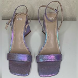 BP Parker purple chunky triangular heel
